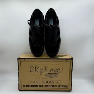 Slipless Shoes‎ Sneakers Men's 7.5 Black 101-02 By SL Shoes